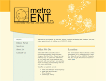 Tablet Screenshot of metro-ent.com